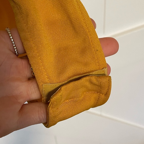 Dream Mustard Yellow Tank Top Snap Closure Bodysuit - Picture 6 of 9